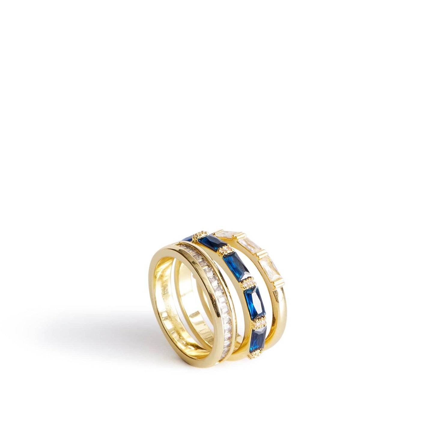 Stacked Mixed Gemstone Ring