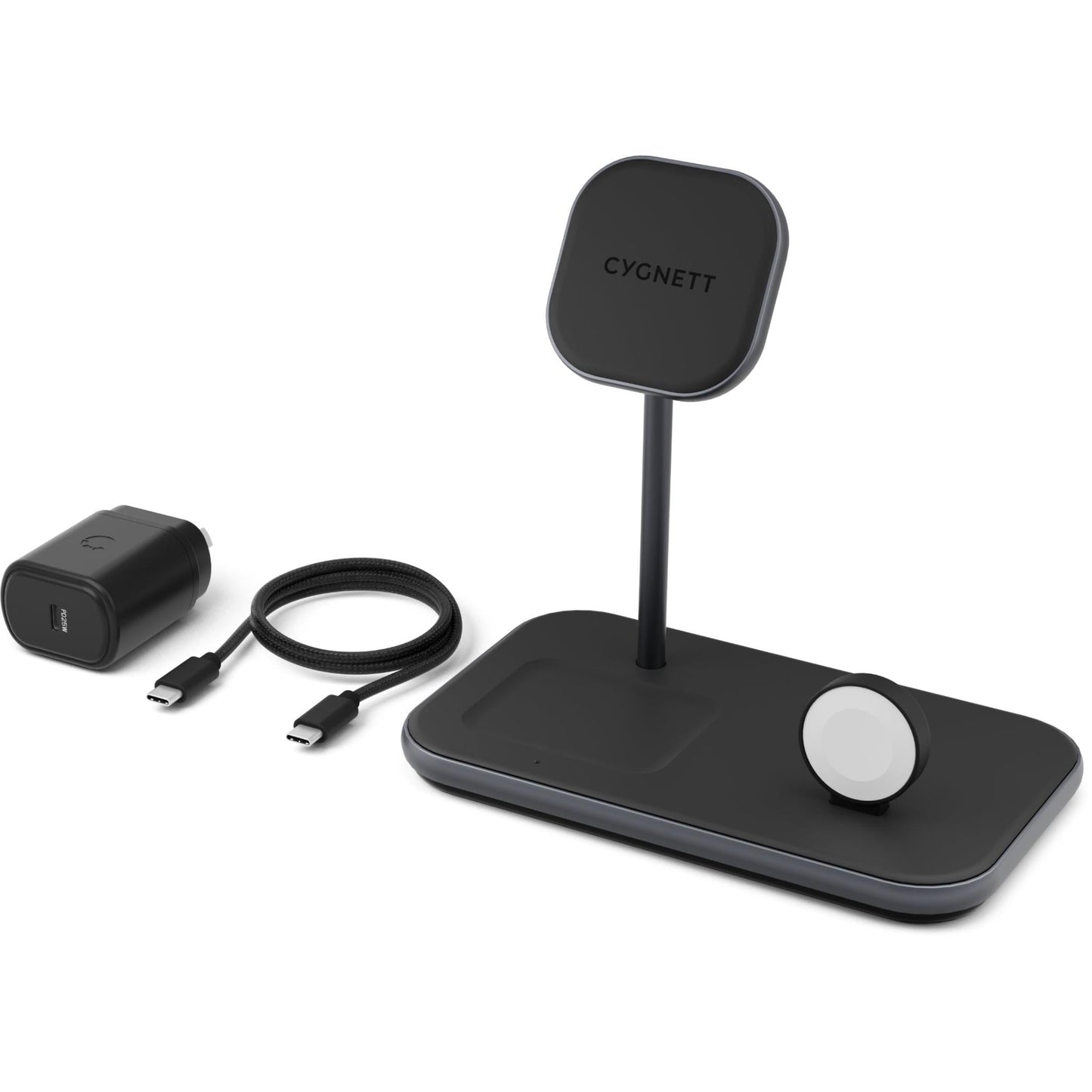 Cygnett Magnetic 3-in-1 Wireless Charging Stand for Apple