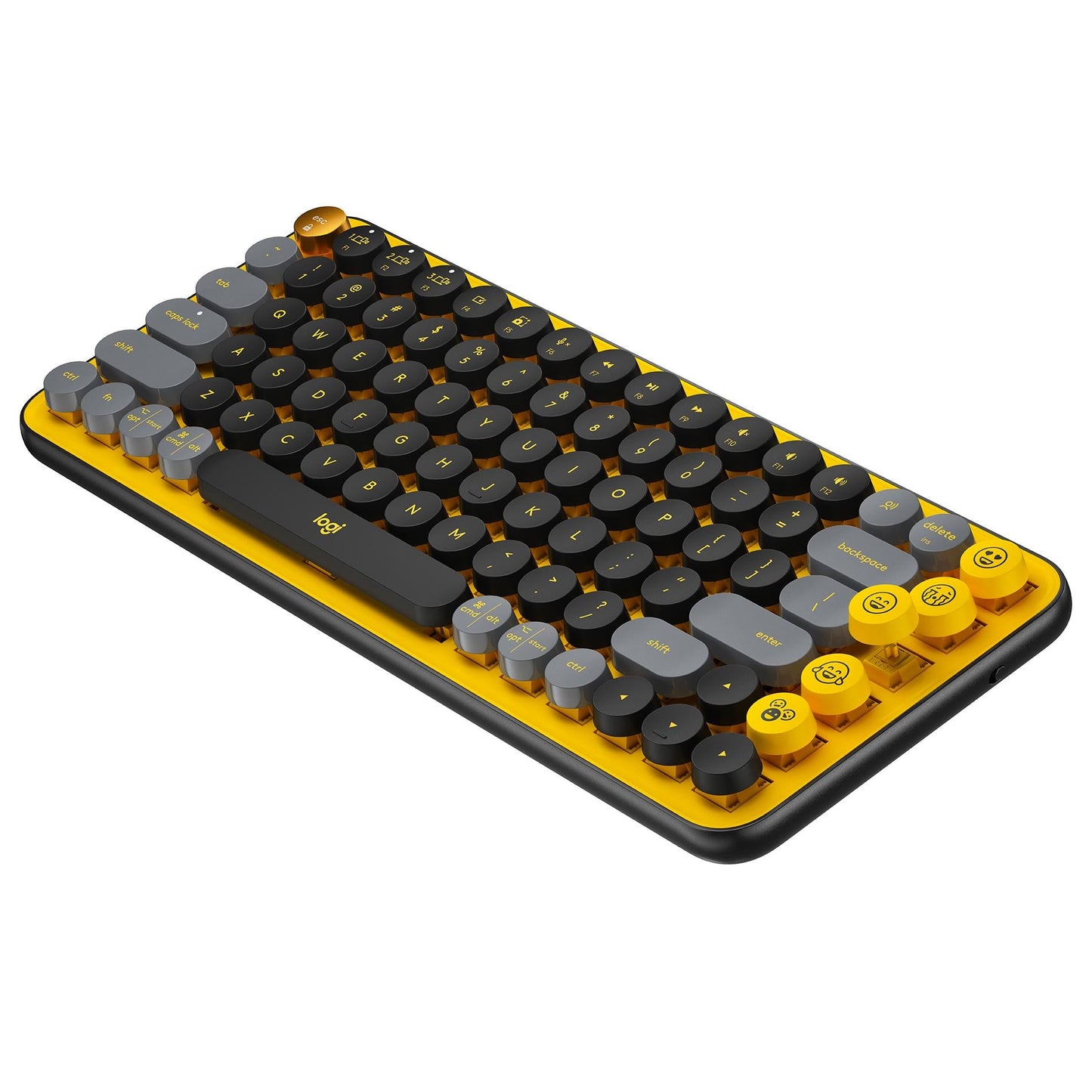 Logitech POP Keys Wireless Mechanical Keyboard with Emoji Keys (Blast Yellow)