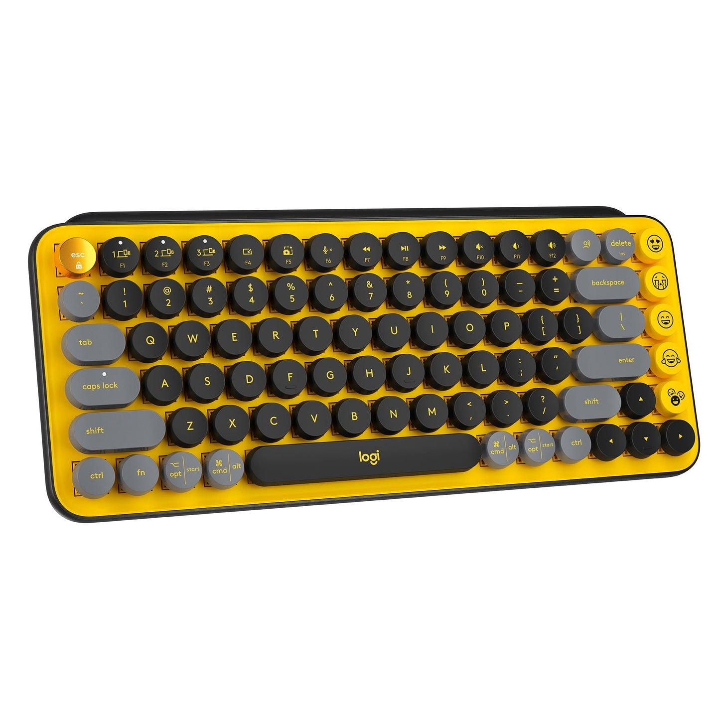 Logitech POP Keys Wireless Mechanical Keyboard with Emoji Keys (Blast Yellow)