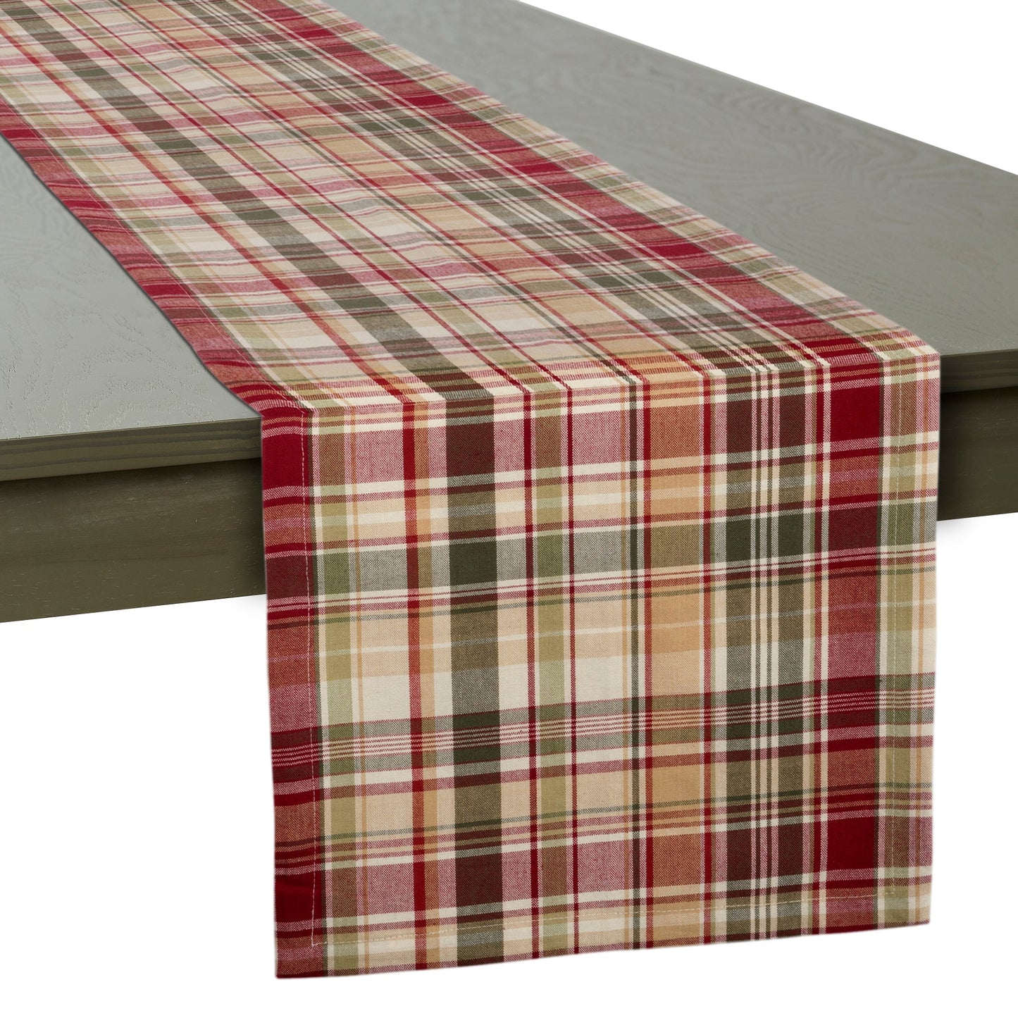Give Thanks Plaid Table Runner 14X108