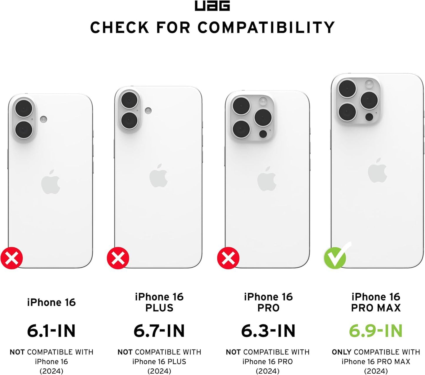 UAG Civilian Magsafe Compatible Phone Case for iPhone 16 Pro Max (Black)