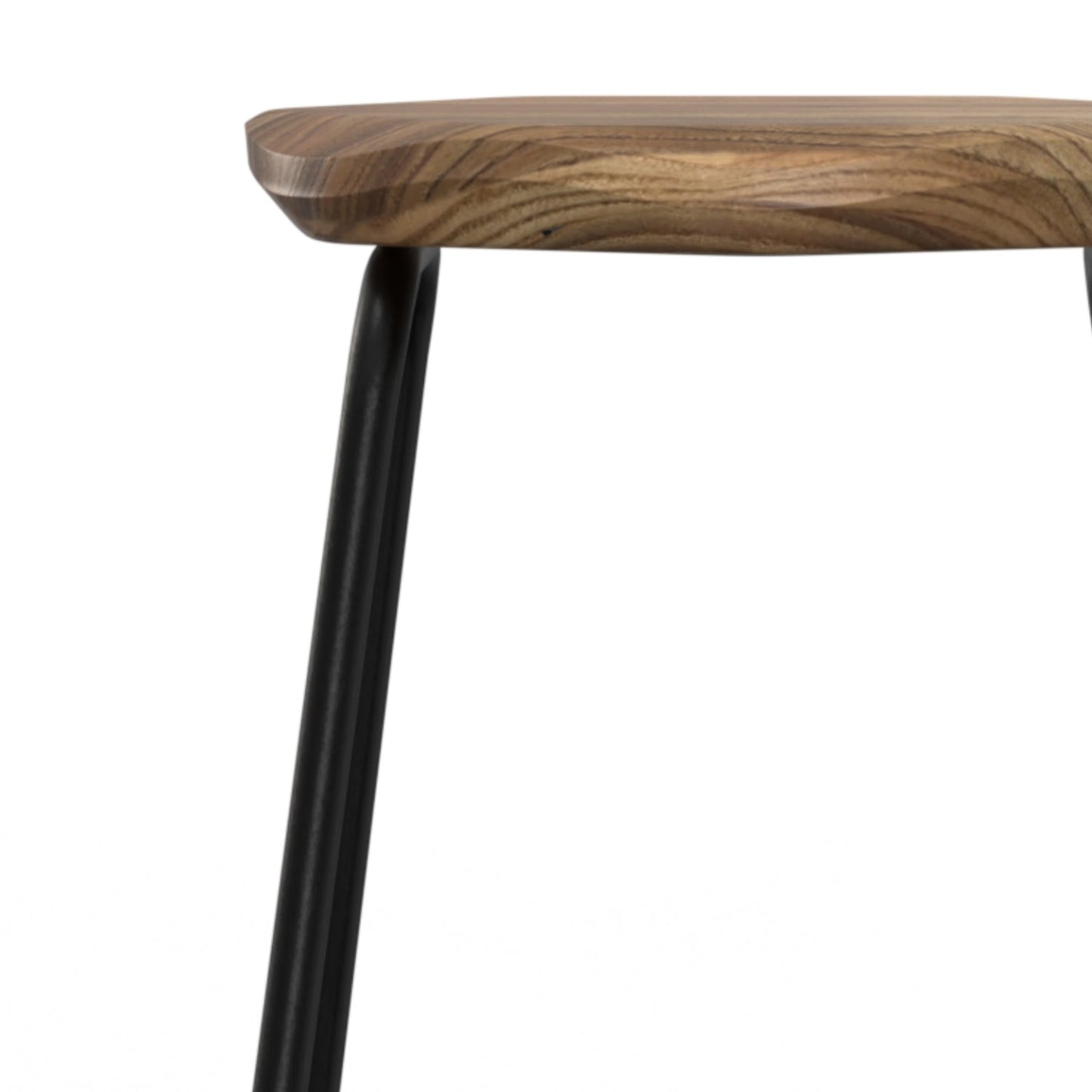 Backless Round Counter Stool with Metal Sled Base and Footrest, Set of 2