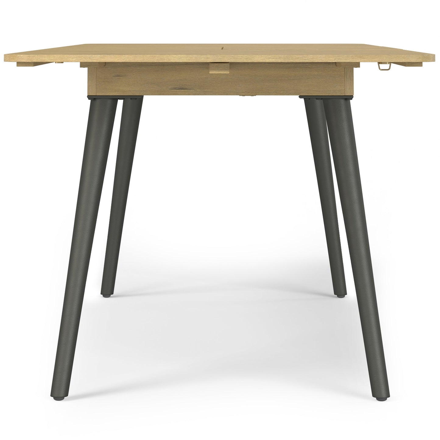Outdoor Extendable Dining Table with Slatted Top and Angular Legs