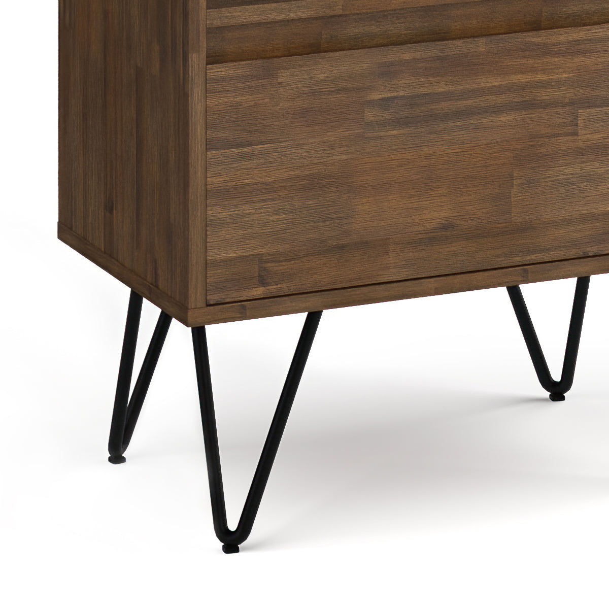 4-Shelf Bookcase with 1 Drawer and Hairpin Legs