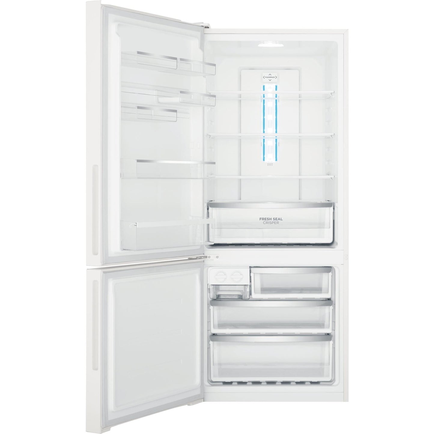 Westinghouse WBE4302WC-L 425L Bottom Mount Fridge (White) [Left]