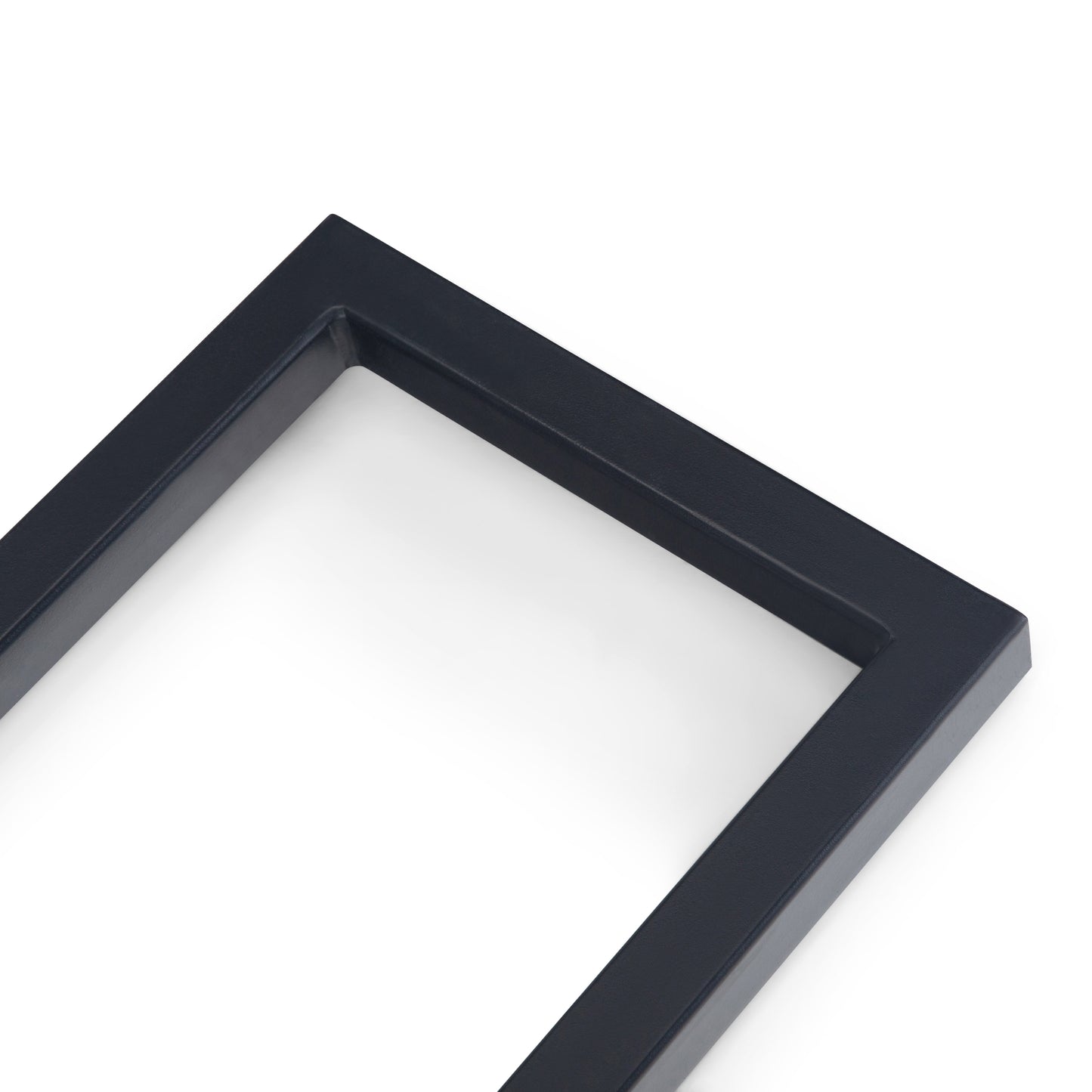 Haloed Side Table with C-Shaped Design and Metal Frame