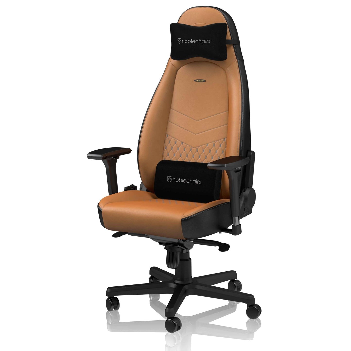 Noblechairs ICON Gaming Chair - Real Leather (Cognac/Black)