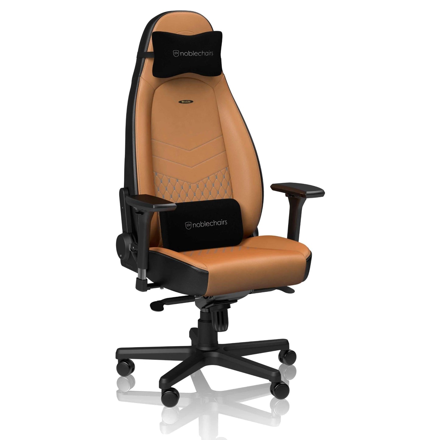 Noblechairs ICON Gaming Chair - Real Leather (Cognac/Black)