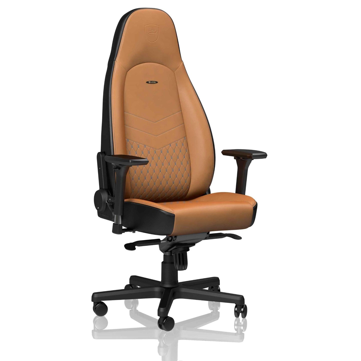 Noblechairs ICON Gaming Chair - Real Leather (Cognac/Black)