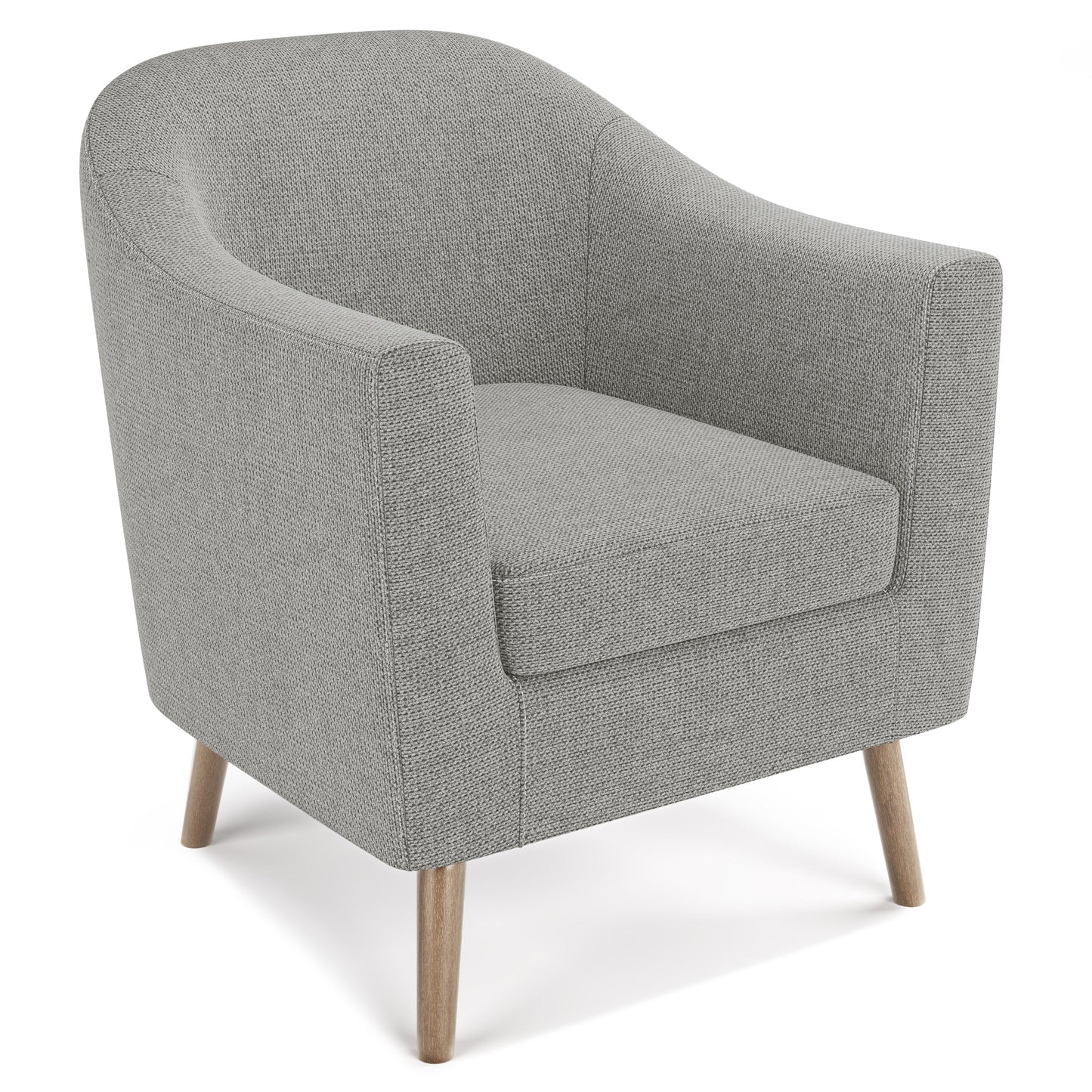 Inspiration Upholstered Armchair with Curved Back and Removable Seat Cushion
