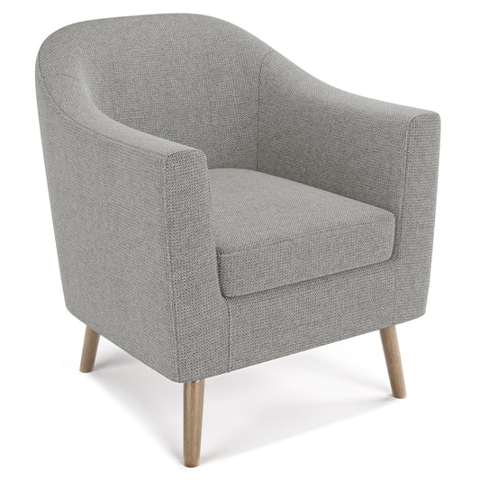 Inspiration Upholstered Armchair with Curved Back and Removable Seat Cushion
