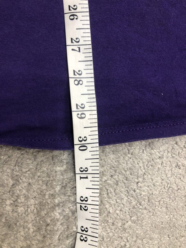 Russell Shirts Mens 2XL Purple Short Sleeve Pullover Crew Neck Graphic Tee