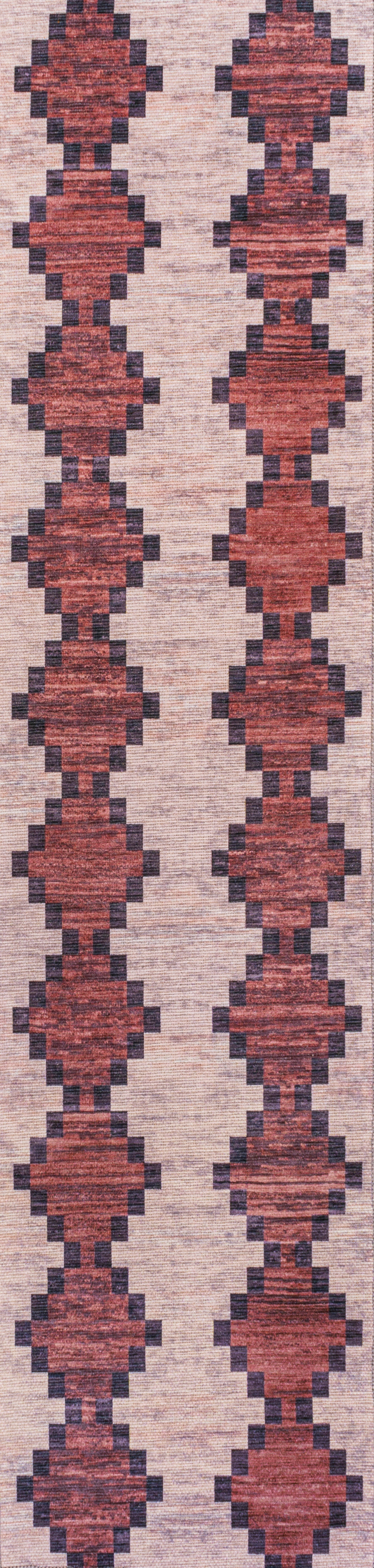 Timantii Modern Trellis Kilim Machine-Washable Area Rug