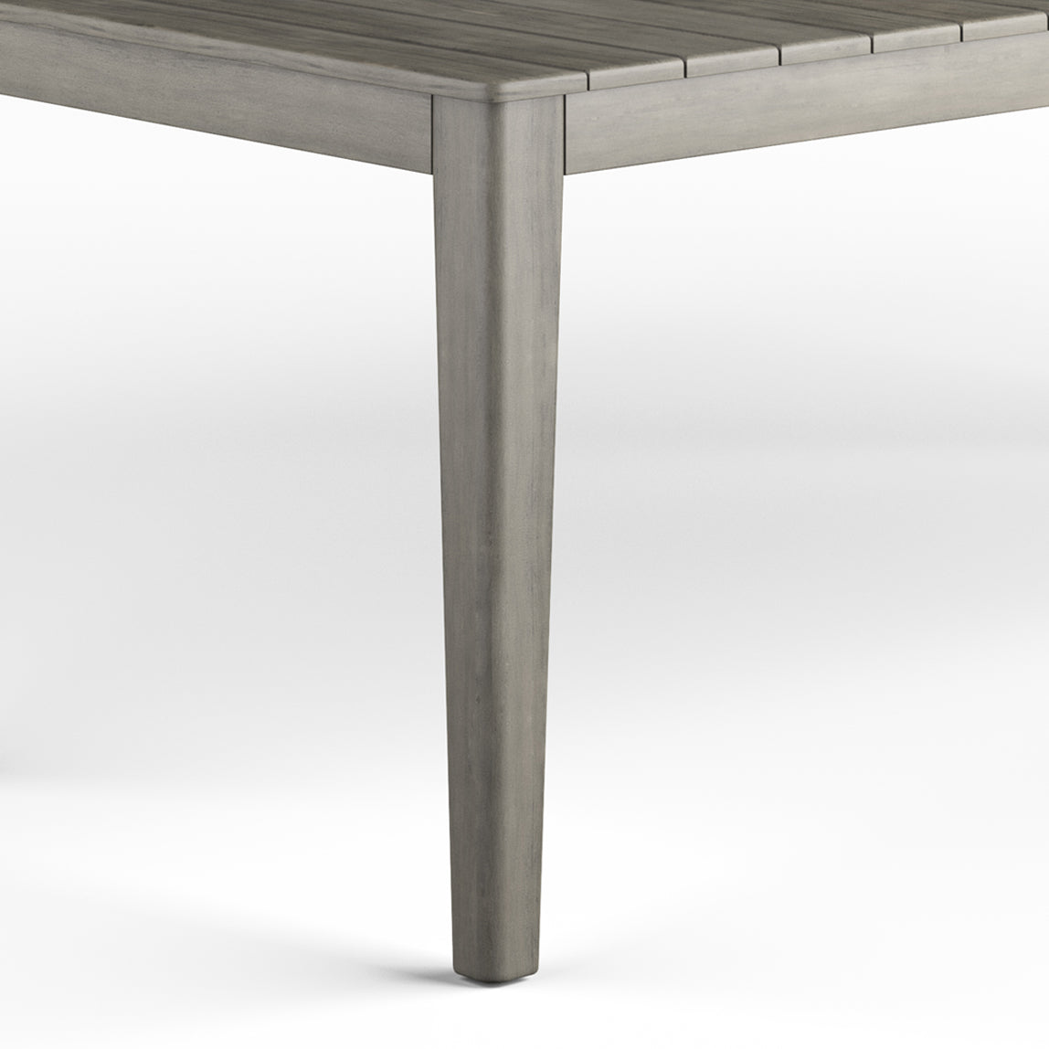 Outdoor Dining Table with Slatted Top and Solid Wood Legs