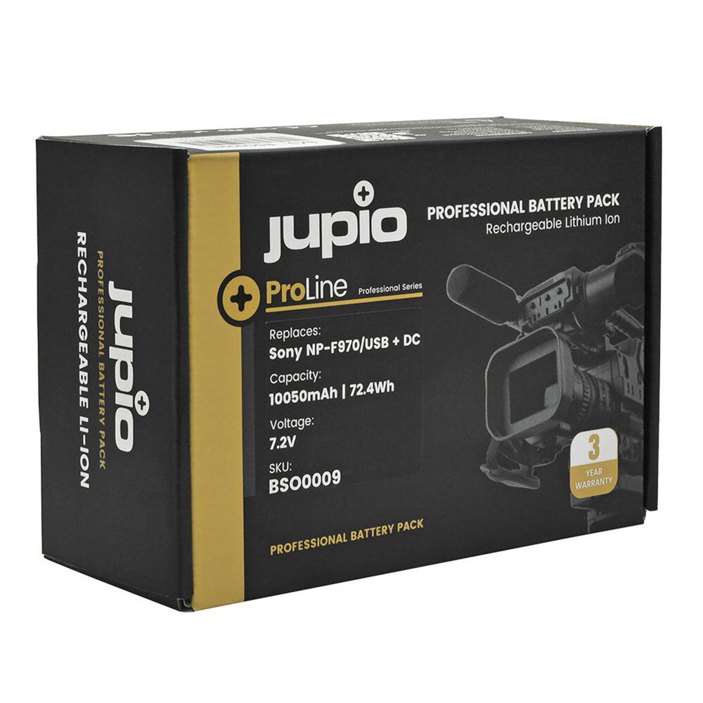 Jupio ProLine Li-ion 7.2V 10050mAh Battery For Sony NP-F970 Camera