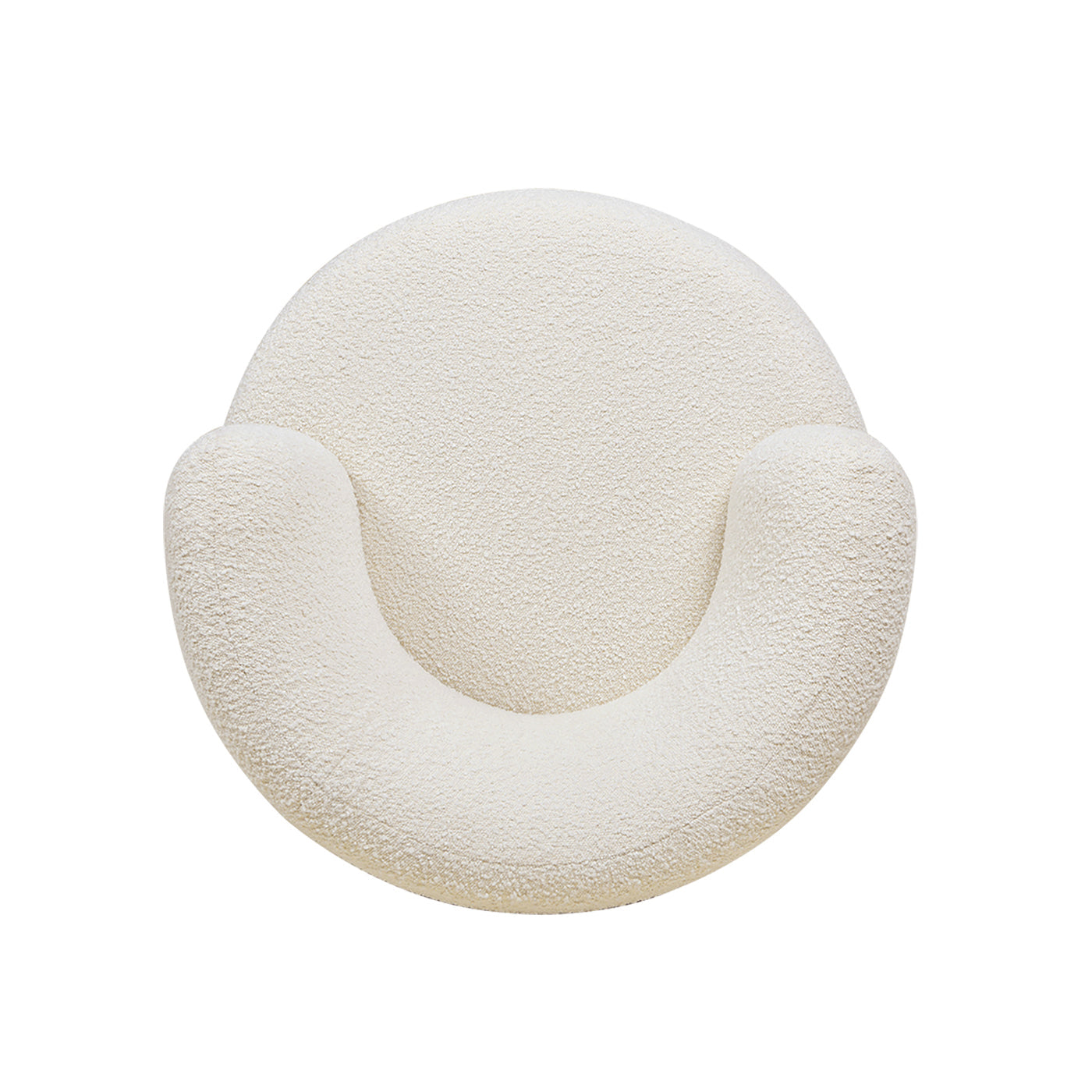 Upholstered Swivel Barrel Chair with Low Back and Wood Base