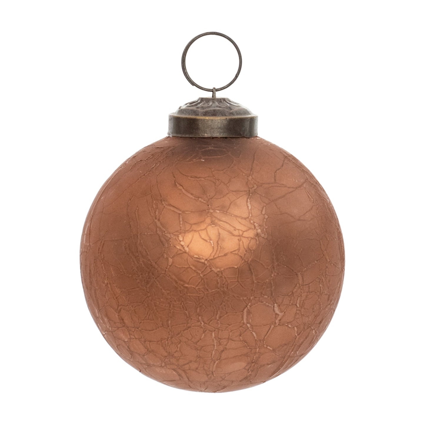 Bronze Soda Lime Glass Ball Ornament, Set of 6