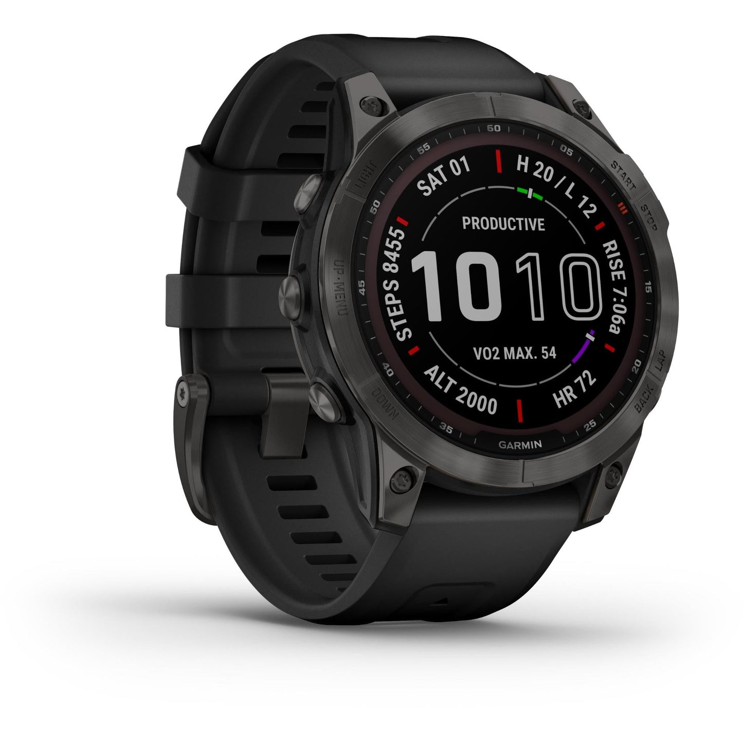 Garmin fenix® 7 Sapphire Solar Sports Watch (Carbon Grey/Black)