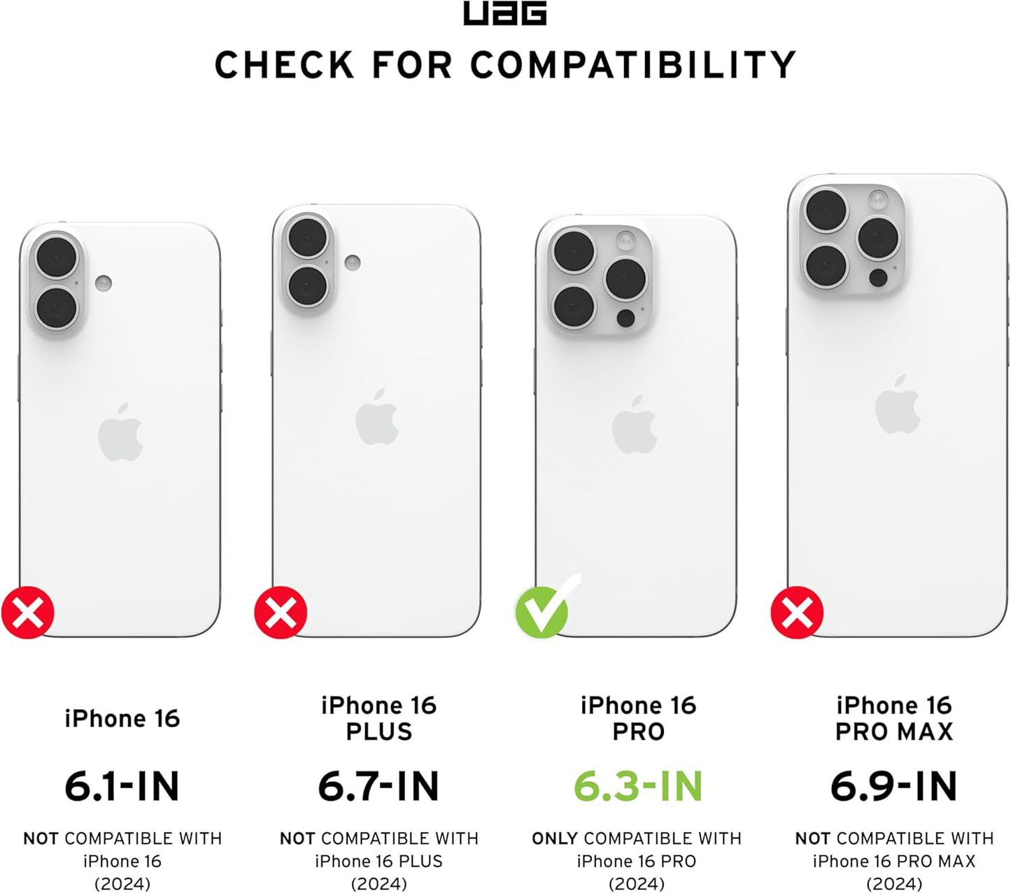 UAG Civilian Magsafe Compatible Phone Case for iPhone 16 Pro (Black)