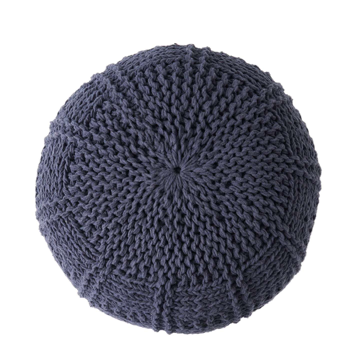 Fathomer Knitted Cotton Round Pouf