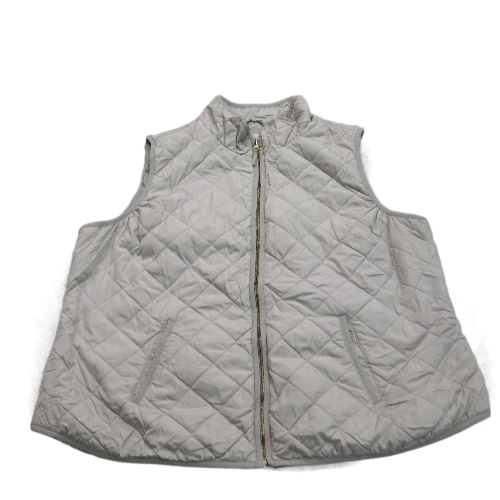Old Navy Womens Full Zip Up Vest Jacket Mock Neck Sleeveless Beige Size  XXL