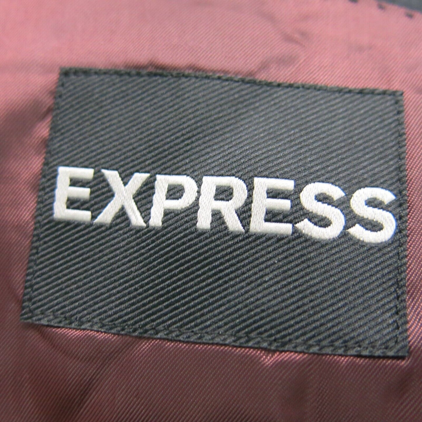 Express Mens Blazer Coat Single Breasted Long Sleeves Pockets Black Size 44R