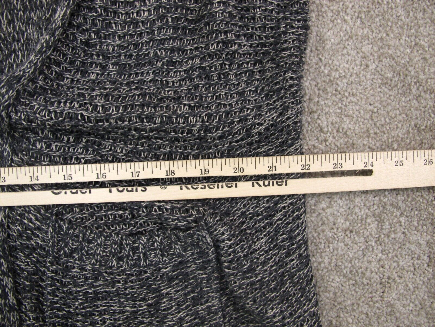 American Eagle Women Cardigan Sweater Knitted Open Front Long Sleeve Black SZ M