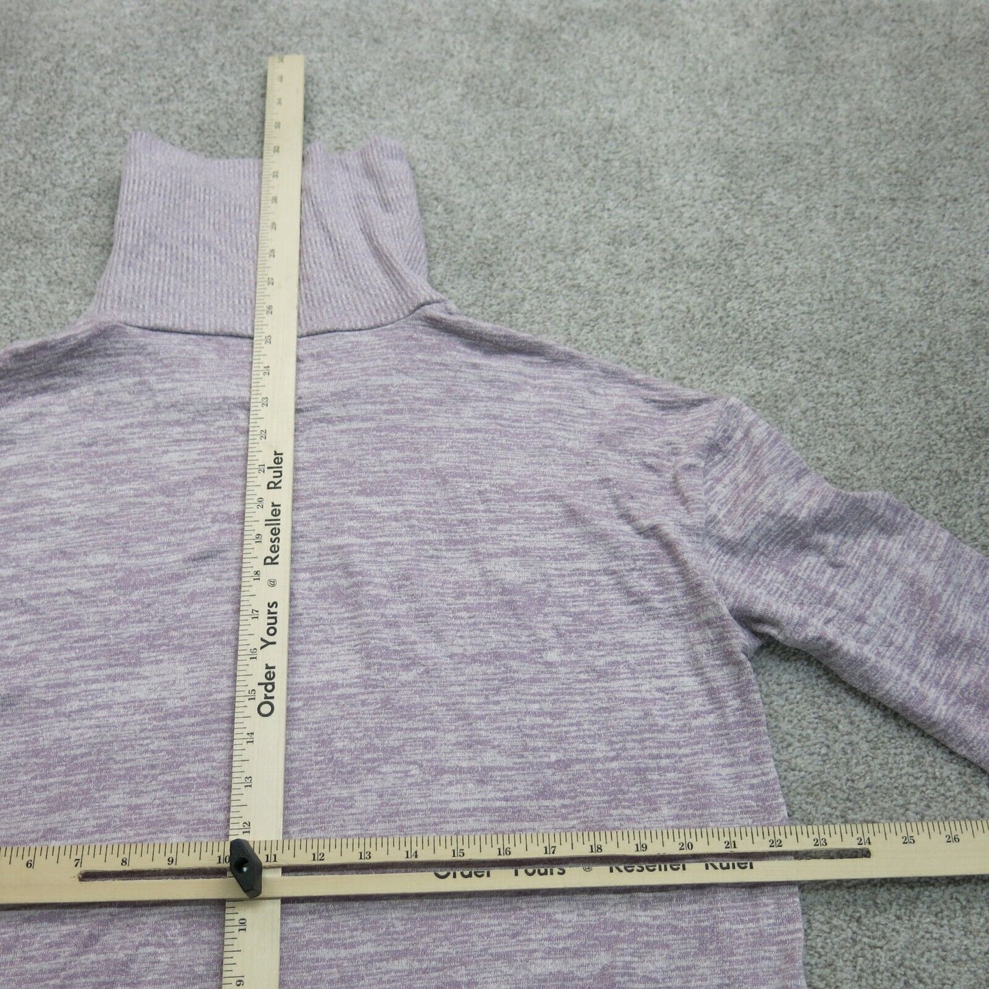 Gap Womens Pullover Knitted Sweater Long Sleeve Side Slit Light Purple SZ Large