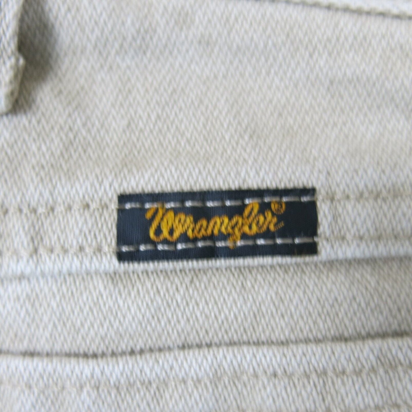 Wrangler Men Jeans Straight Leg High Rise 100% Cotton Stretch Beige Size W40XL34