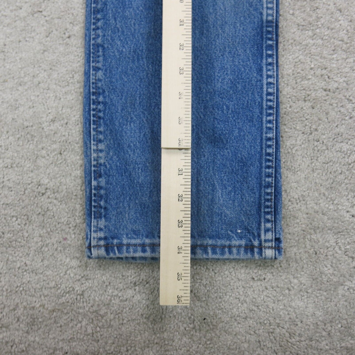 Wrangler 47MWZ Men Jeans Straight Leg Mid Rise 100% Cotton Blue Size W32XL30