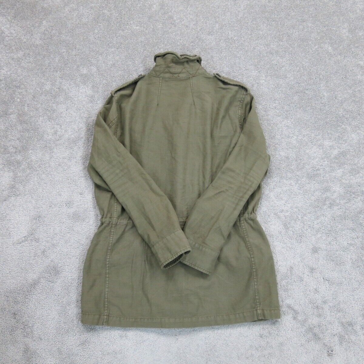 Fabletics Womens Trench Coat Single Breasted Long Sleeve Clay Green Size S/P