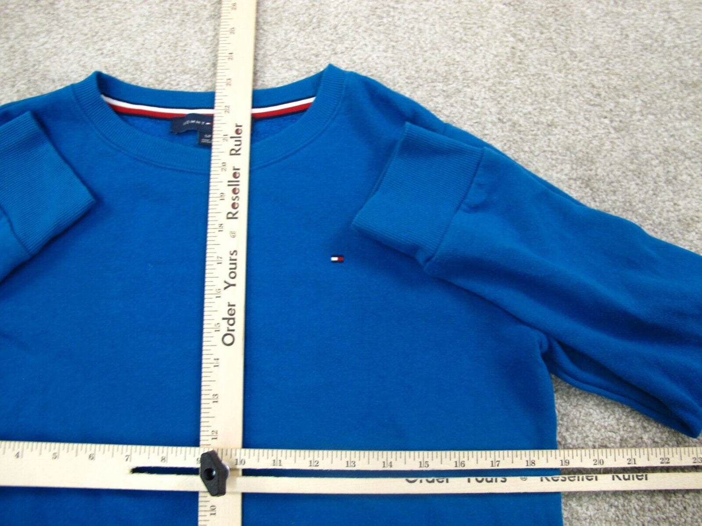 Tommy Hilfiger Womens Pullover Sweater Long Sleeves Crew Neck Blue Size S/P