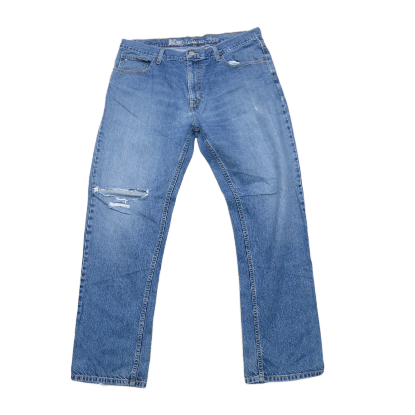Tommy Hilfiger Mens Jeans Classic Straight Leg Denim Mid Rise Blue Size W36XL32