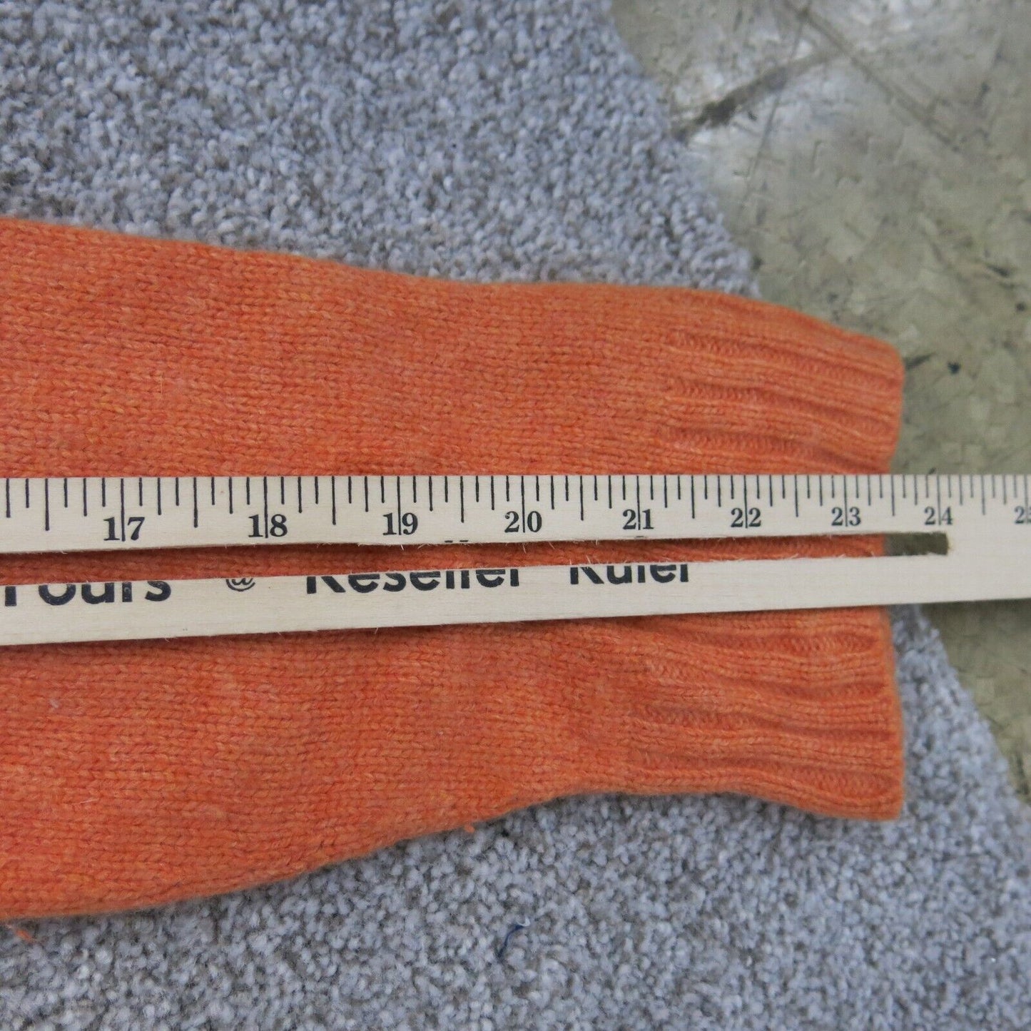Lands End Womens Pullover Sweater Crew Neck Long Sleeves Orange Size X Large
