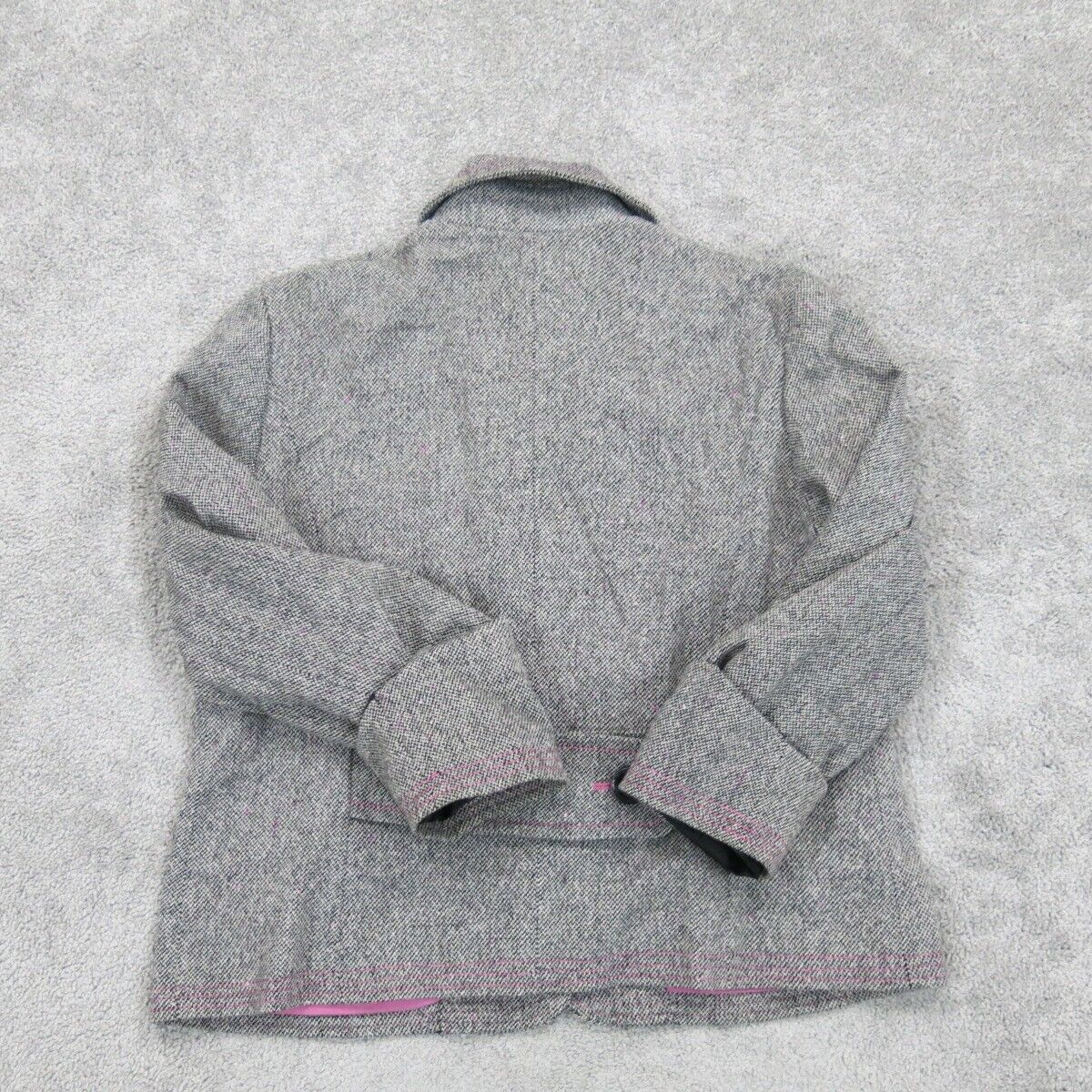 Gap Women Blazer Coat Single Breasted Buttons Long Sleeves Pockets Gray SZ Large