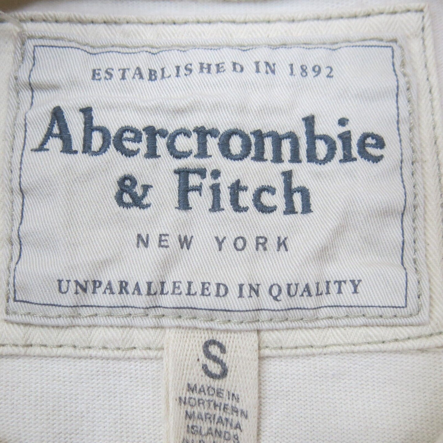 Abercrombie & Fitch Mens Polo Shirt Long Sleeve High Low Orange White Size Small