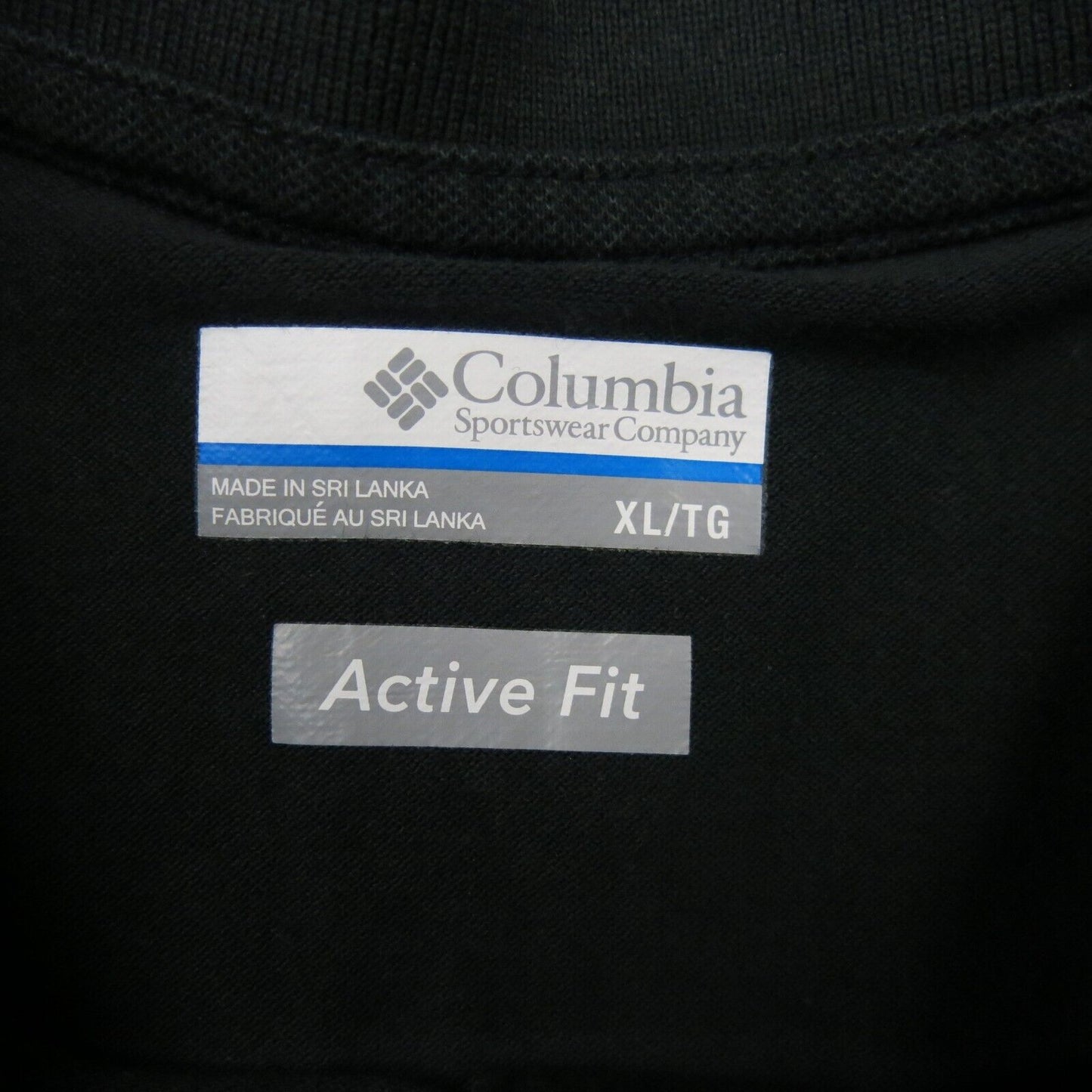 Columbia Sportswear Mens Polo Shirt Short Sleeves Active Fit Black Size X Large