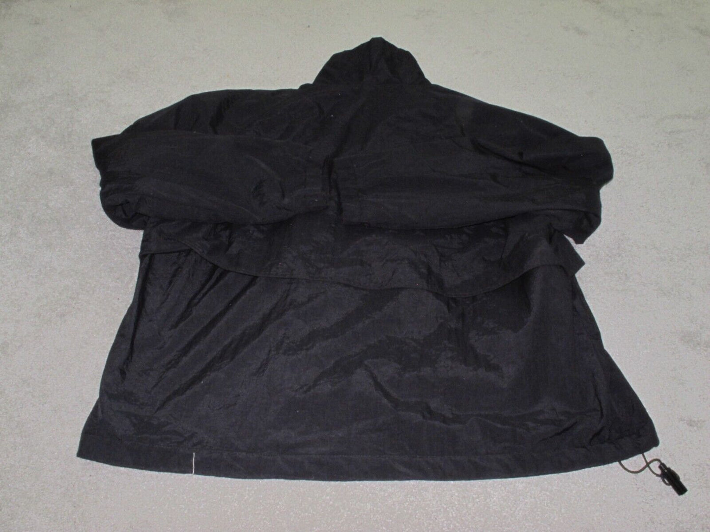 Dockers Mens Windbreaker Jacket Full Zip Up Long Sleeve Pockets Black Size Large