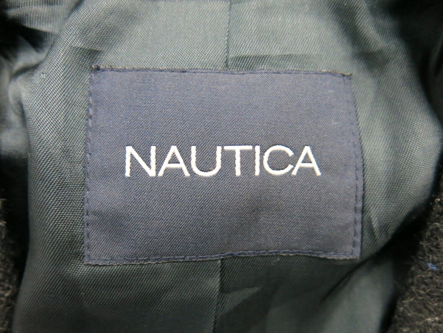 Nautica Mens Blazer Coat Single Breasted Long Sleeves Pockets Black Size 44R