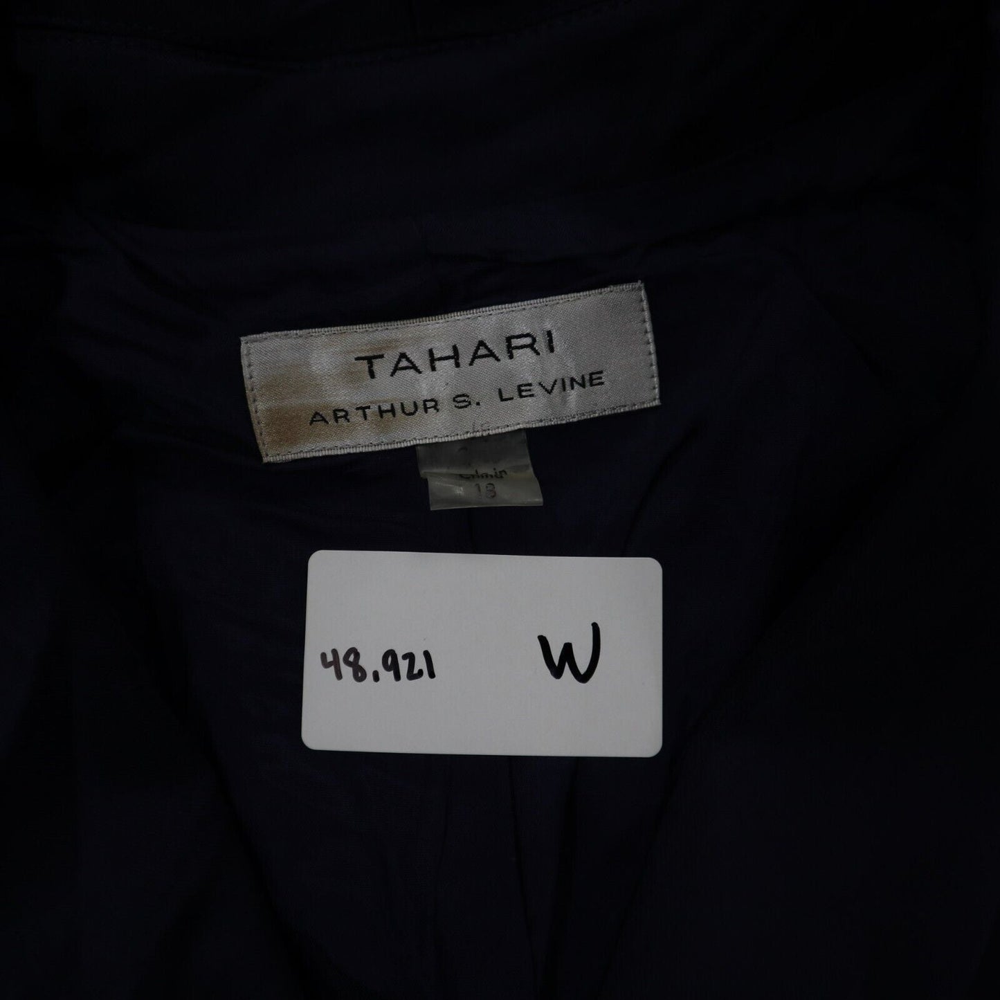 Tahari Arthurs Levine Womens Wrap Blazer Coat Long Sleeve Pockets Blue Size 18