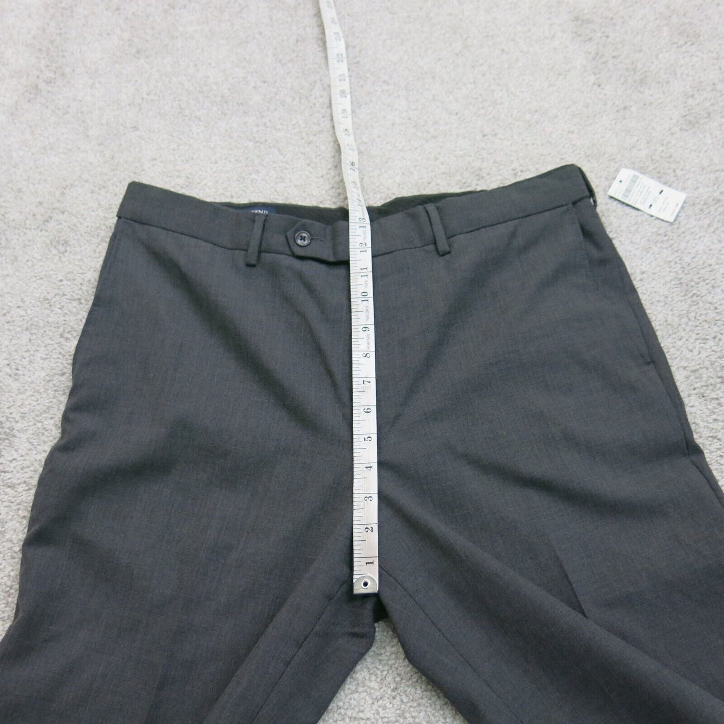 NEW Lands End Mens Dress Pan Straight Leg Slash Pockets High Rise Black Size 35