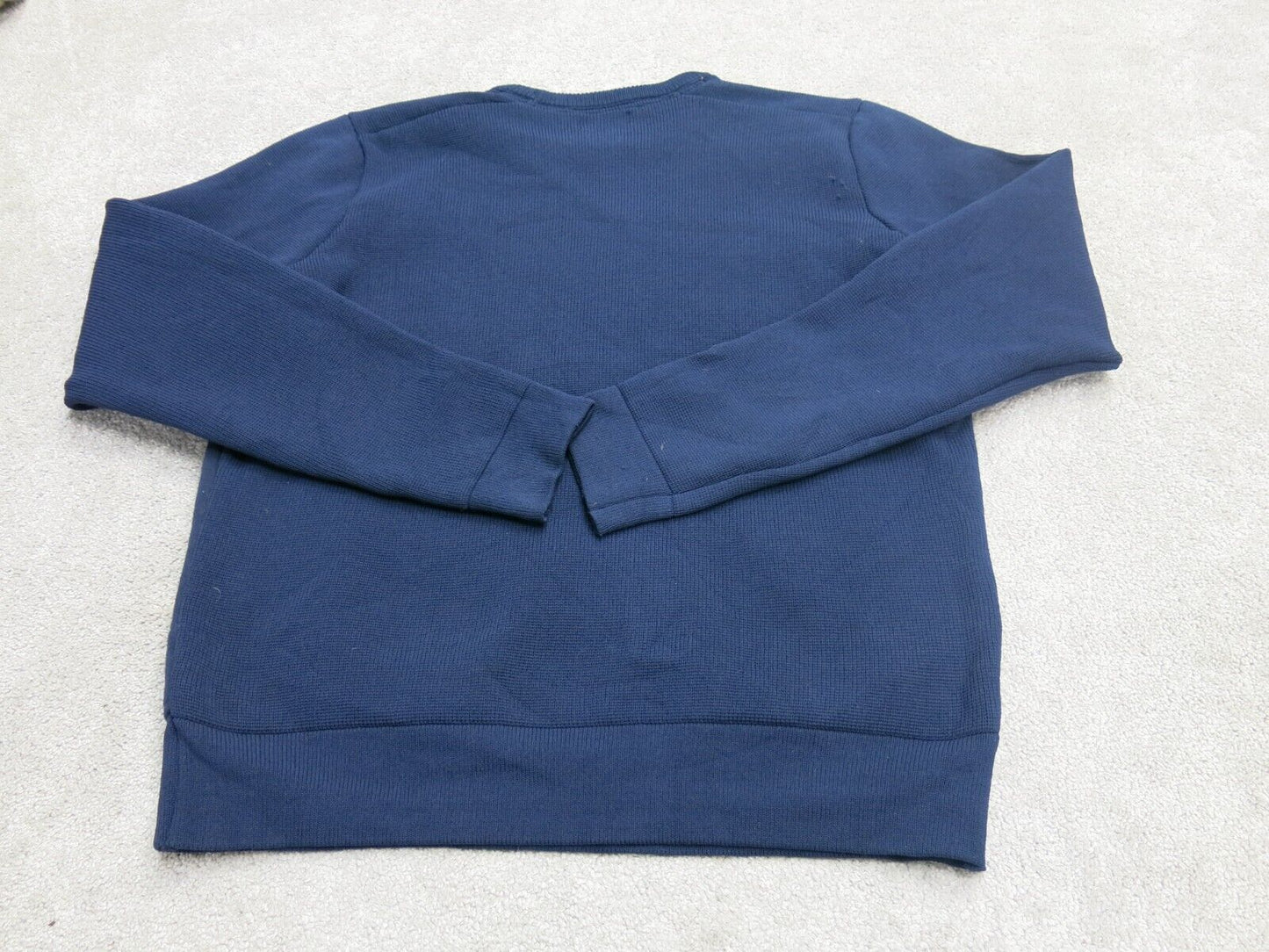 Zara Man Basic Mens Pullover Sweatshirt Crew Neck Long Sleeve Navy Blue Size XL