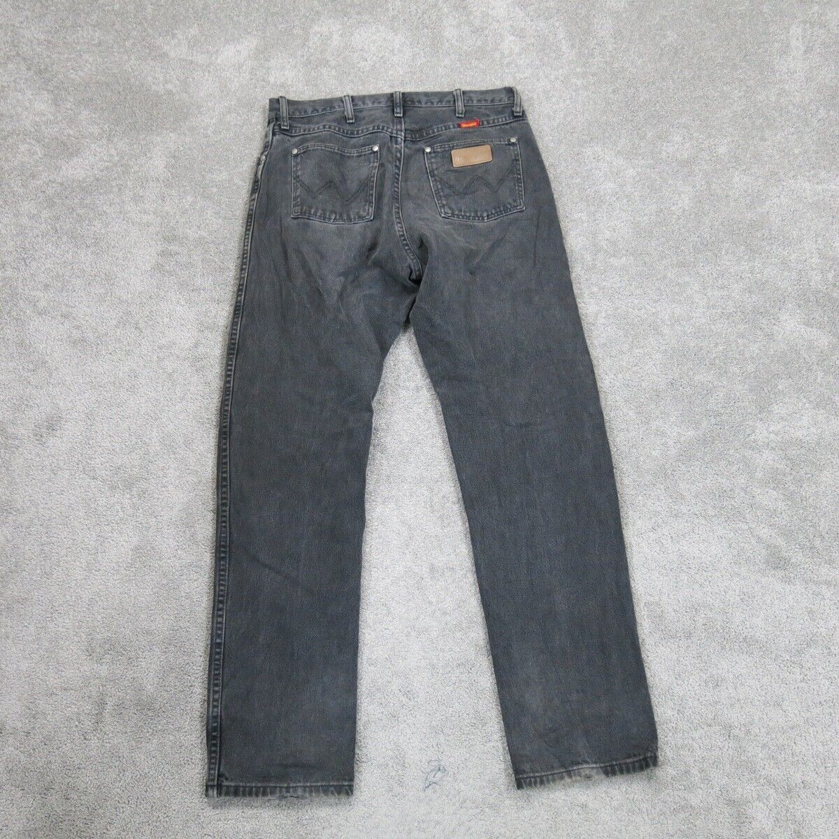 Wrangler Mens Jeans Straight Leg Jeans High Rise 100% Cotton Black Size W13XL32