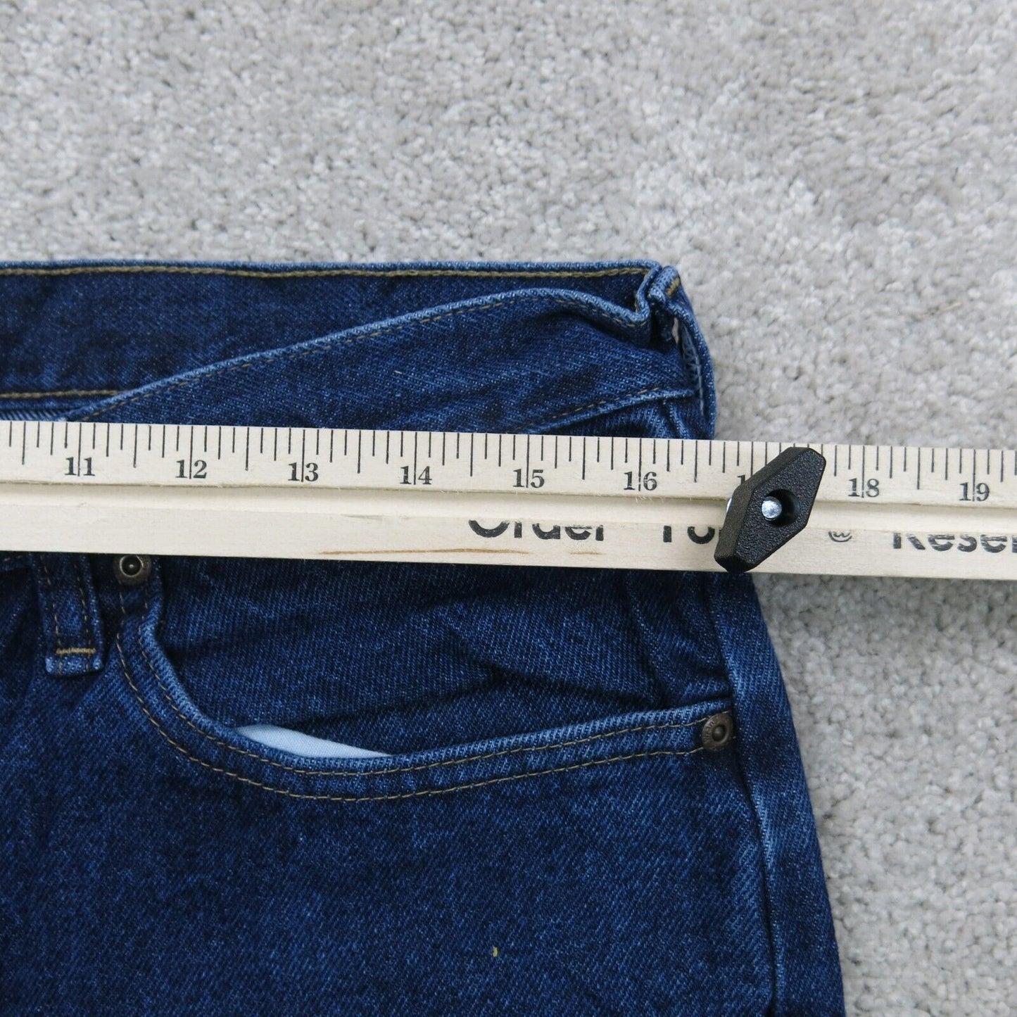 Wrangler Mens Jeans Straight Leg Denim Mid Rise 100% Cotton Blue Size W32XL32