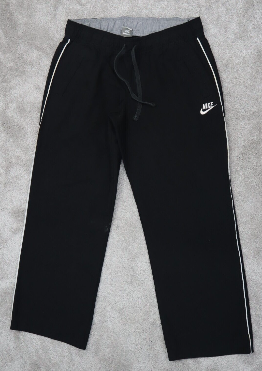 Nike Track Pants Youth Boys Large Black Sportswear Logo Running Jogging Pants