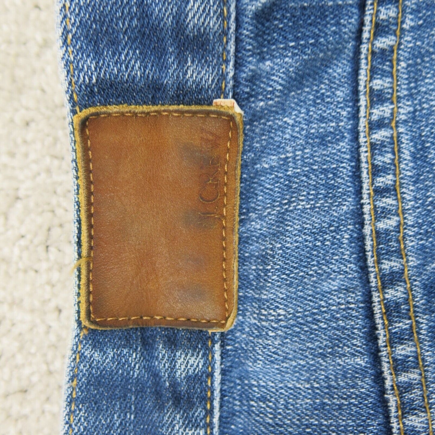 J. Crew Mens Jeans Wide Leg Denim High Rise 100% Cotton Blue Size W36XL32