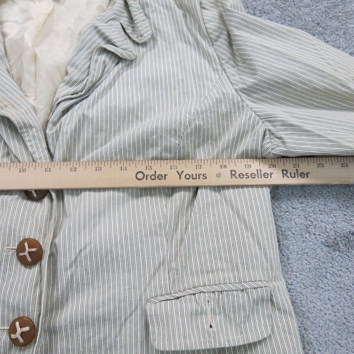Talbots Womens Blazer Coat Jacket Single Breasted Long Sleeves Gray Size 14