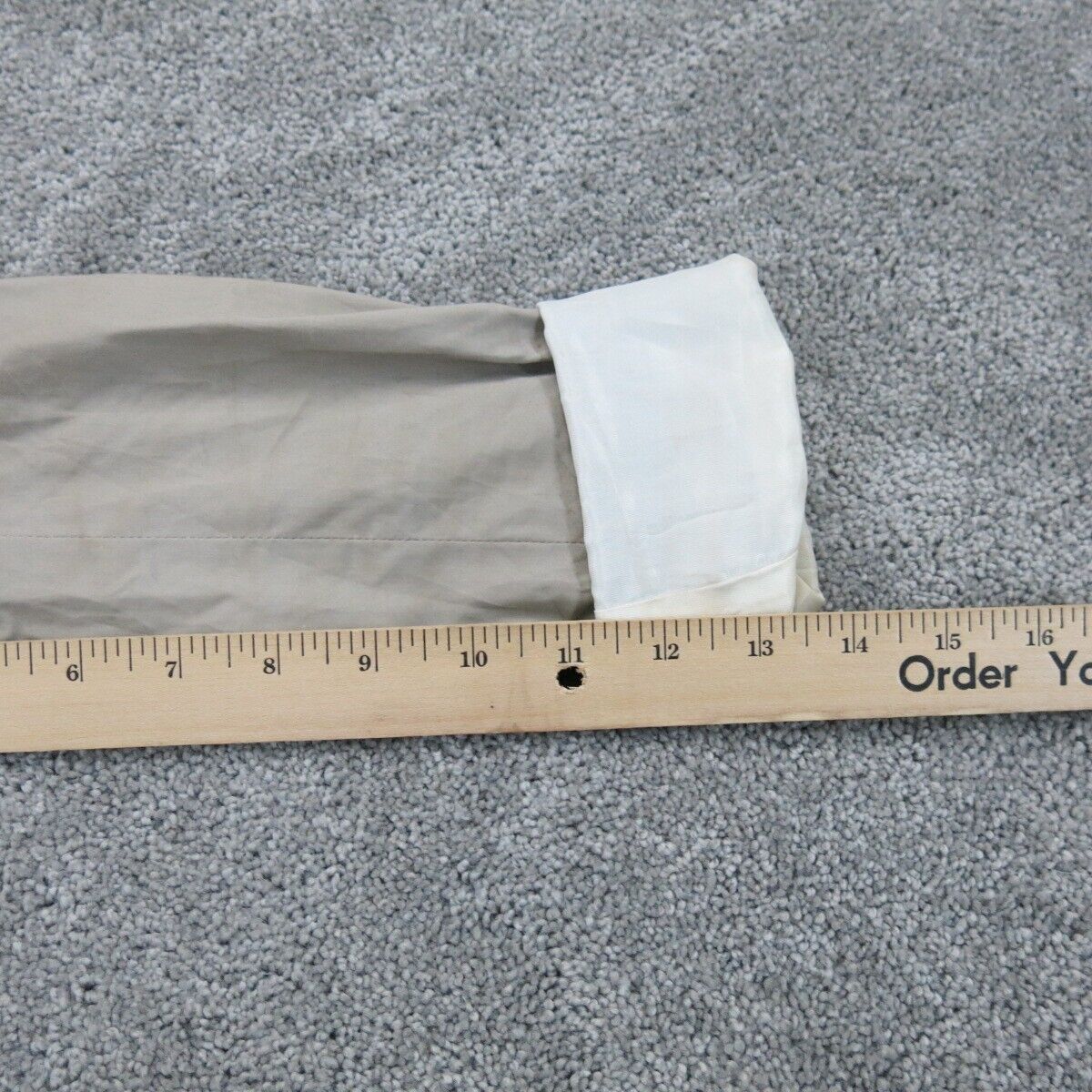 H&M Womens Blazer Coat Single Breasted Long Sleeves Pockets Light Beige Size 8