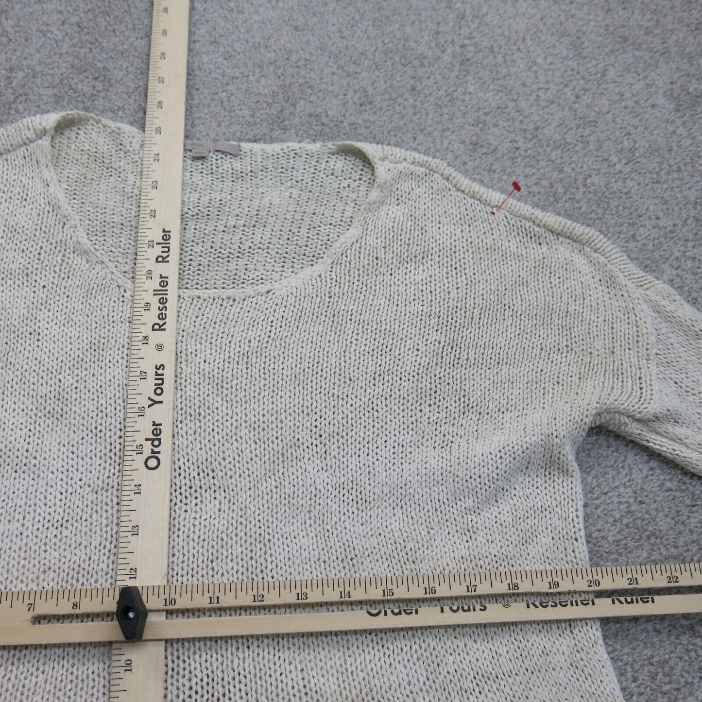 GAP Womens Pullover Knitted Sweater Long Sleeves Round Neck Beige Size Medium